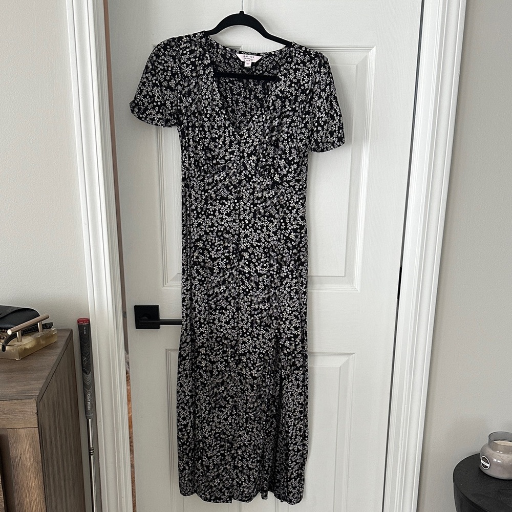 Free People Black and White Floral Maxi Dress